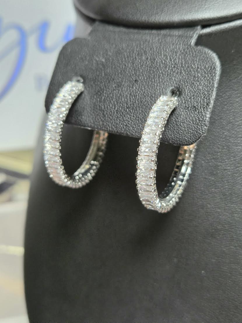 Baguette Hoops Earrings