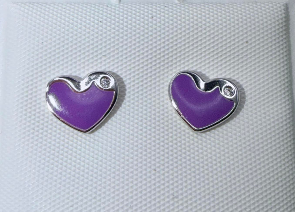 White gold laminated purple heart set