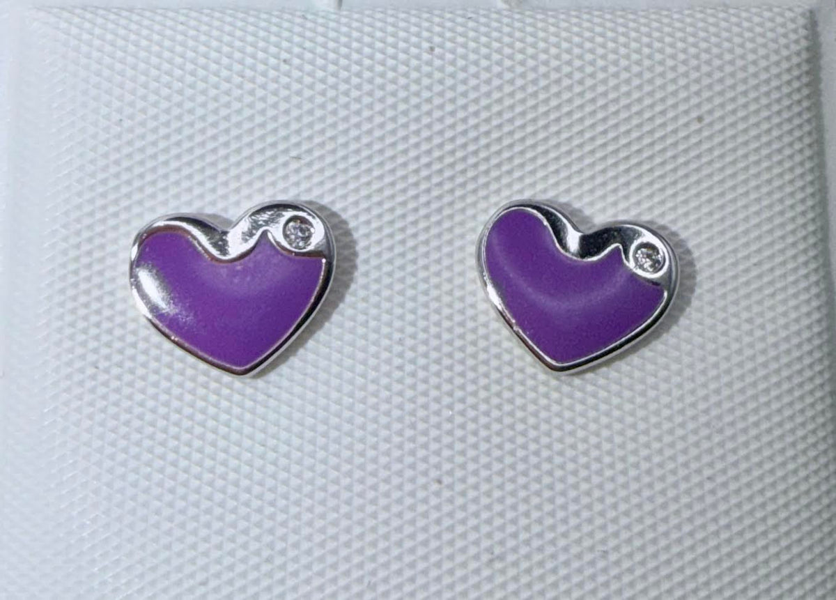 White gold laminated purple heart set
