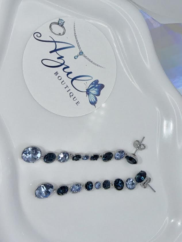 Blue dangle earrings