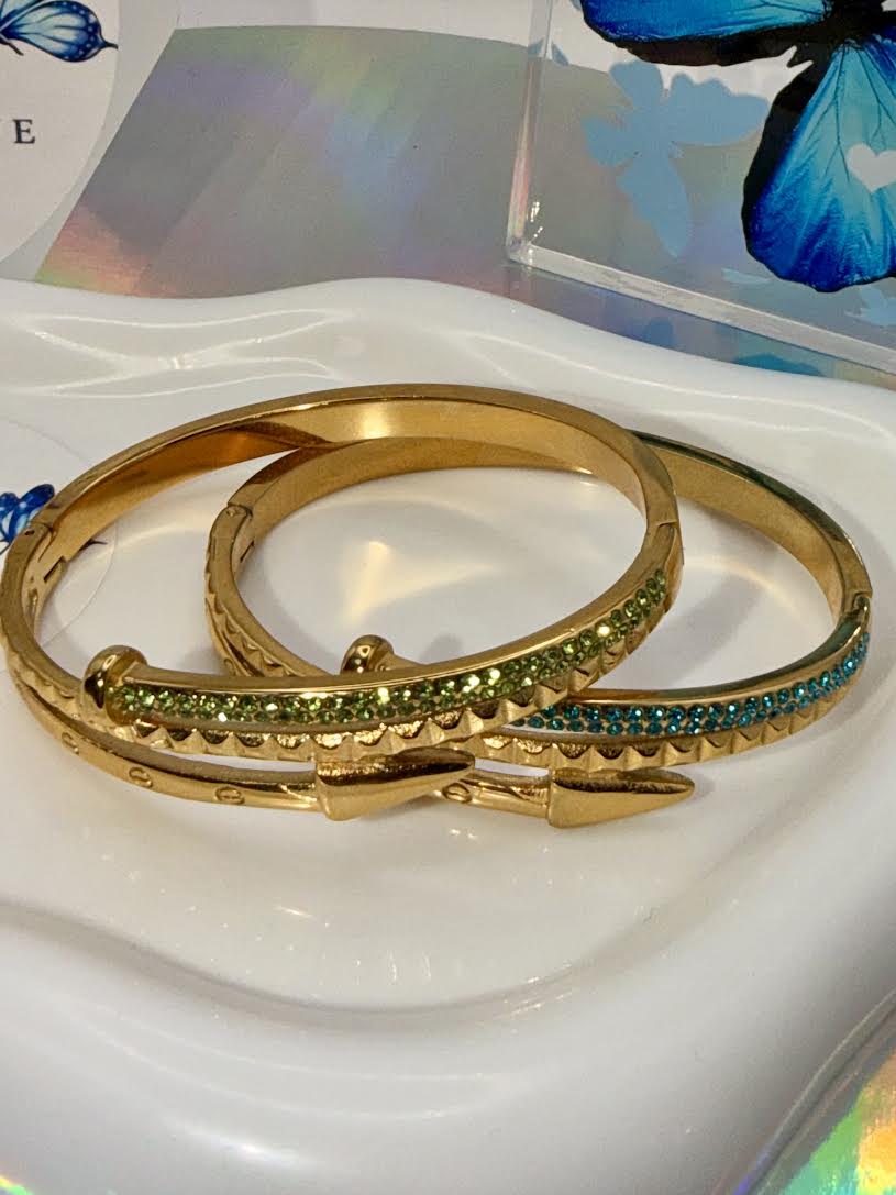 Colorful Nail Bangle Bracelet