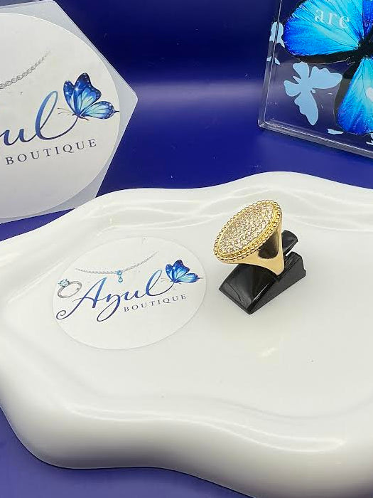 Oval Iced Ring