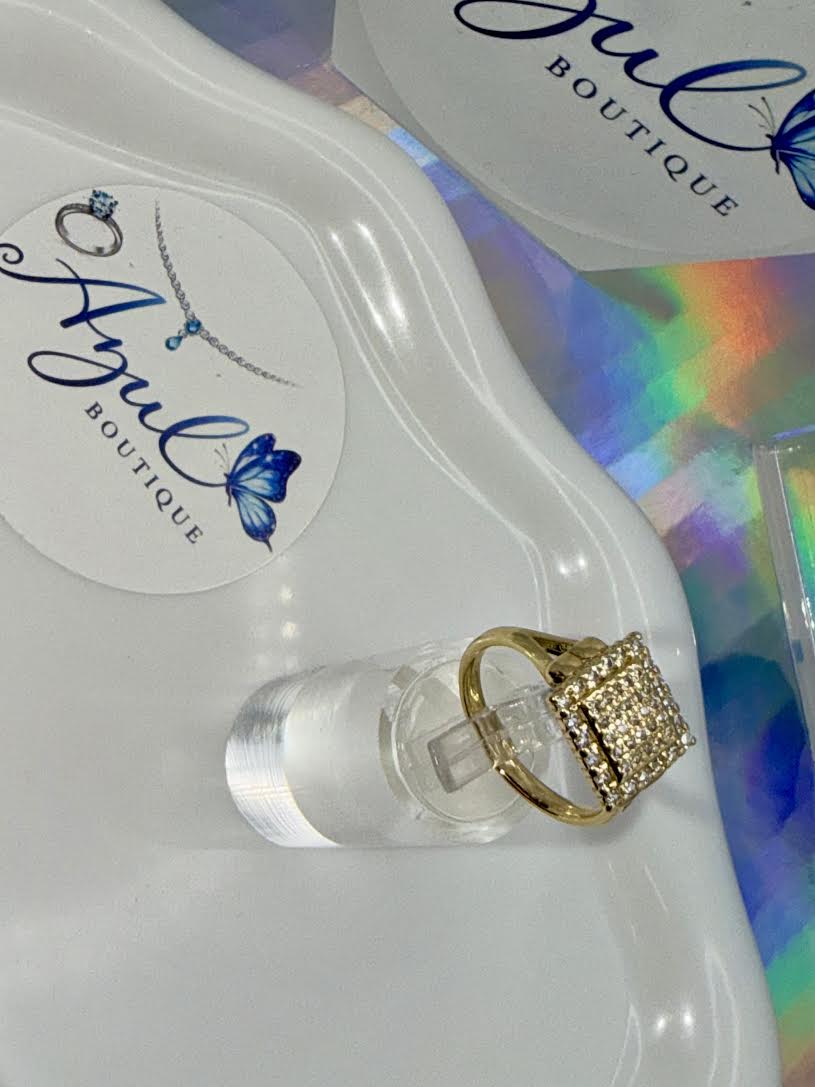 Square Sparkling Ring