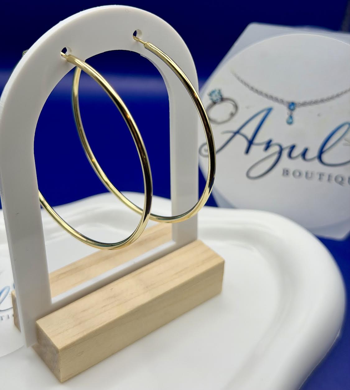 Extra big gold plated hoops
