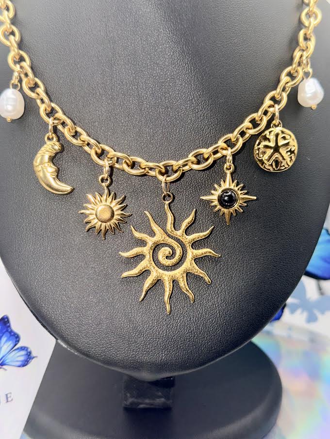 Multi charms necklace
