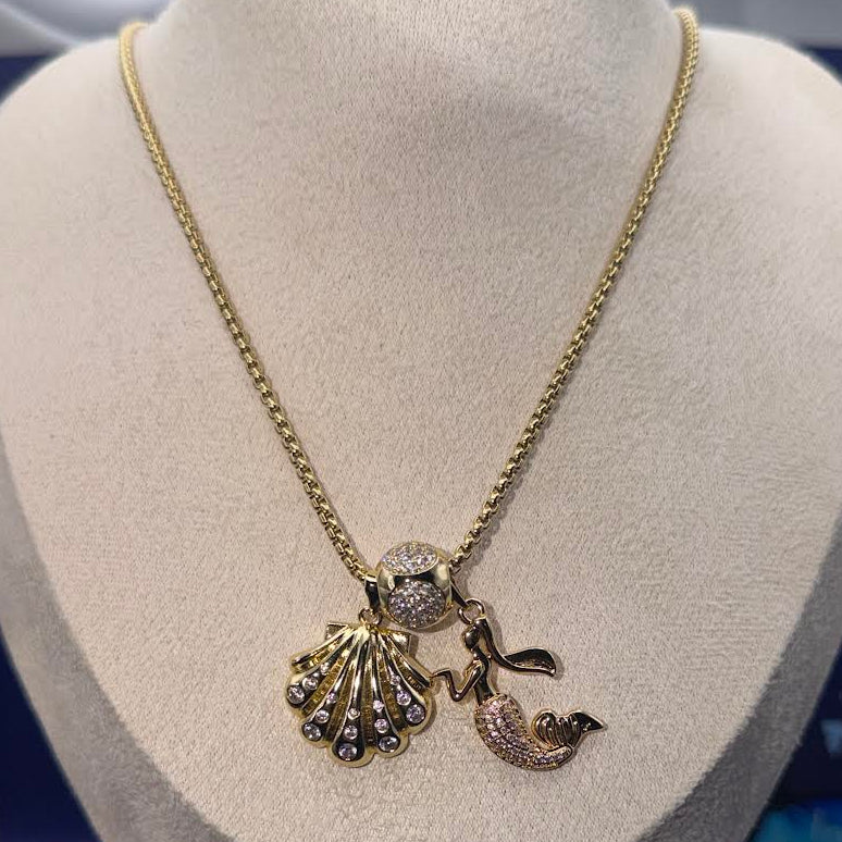 Mermaid gold chain combo