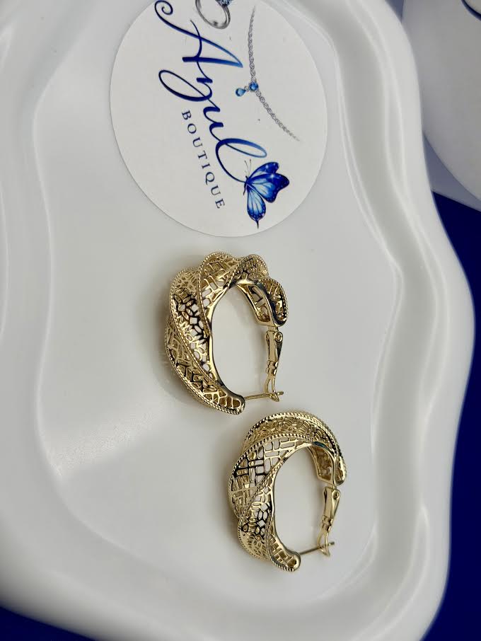 Gold Chunky Hoops Earrings
