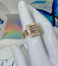 Square Baguette stone ring