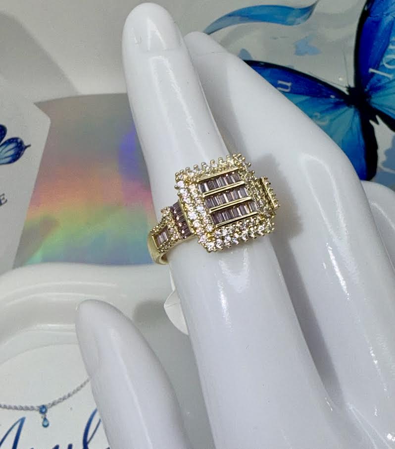 Square Baguette stone ring