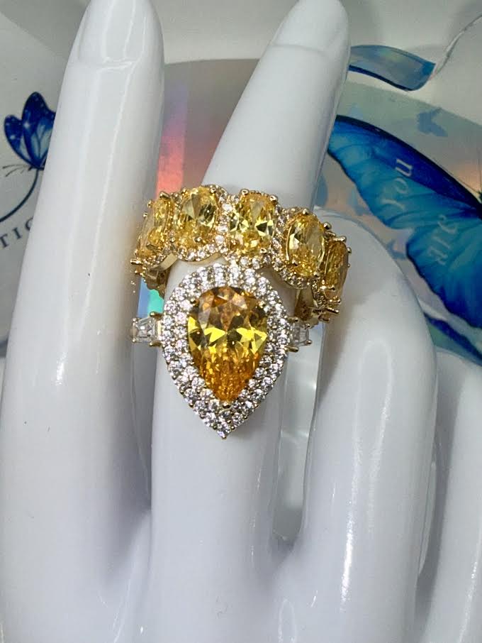 Yellow Princess Ring set