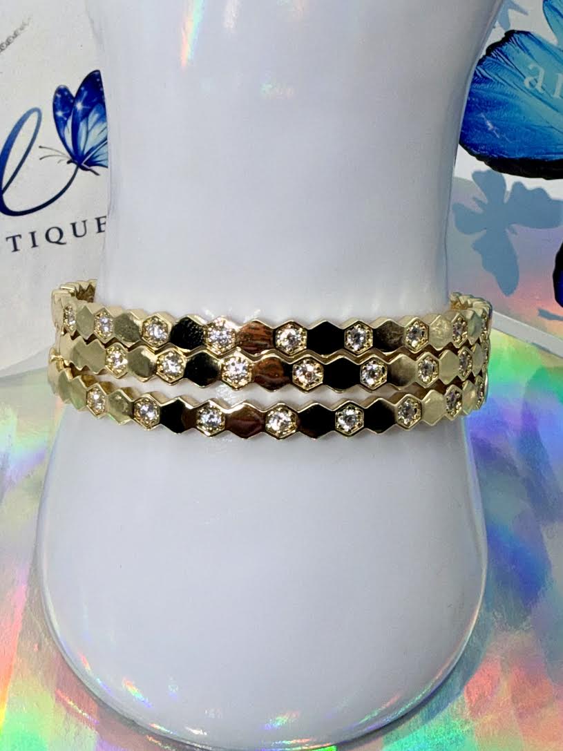 3-layered Honeycomb pattern bracelet