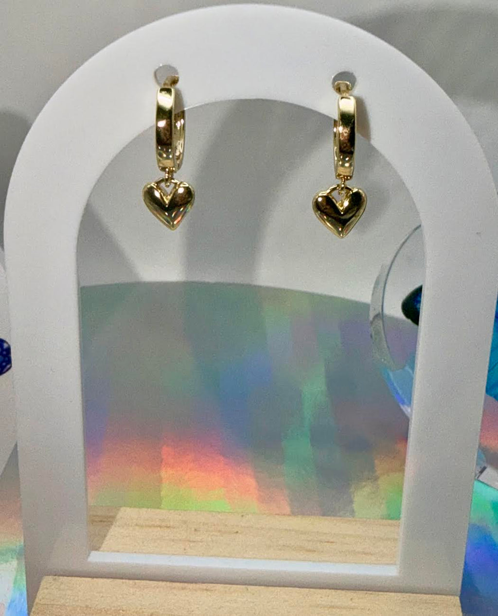 Heart hoops gold plated