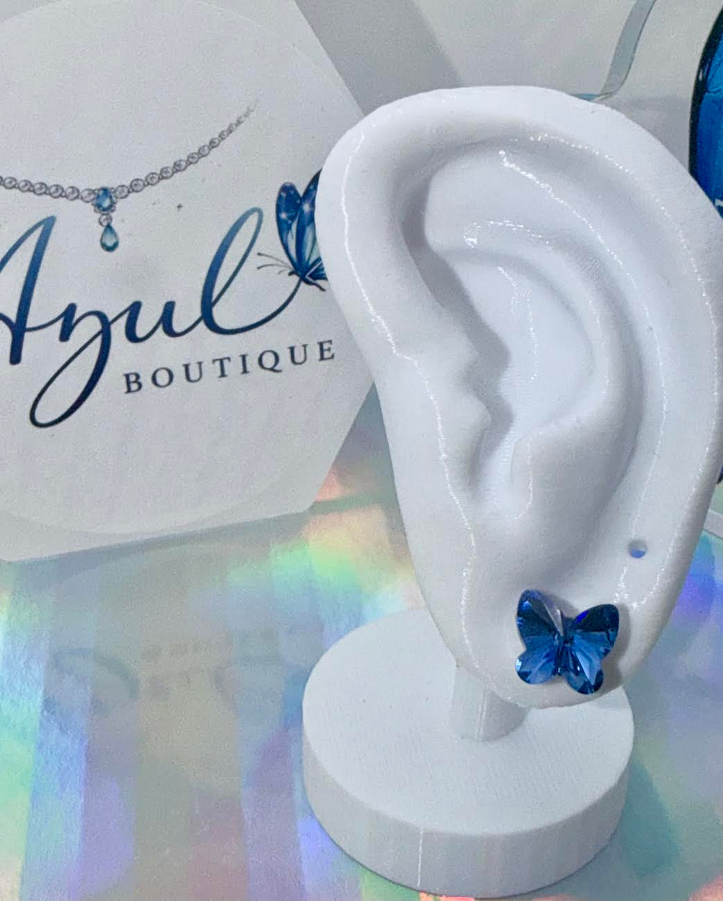 Deep Blue Sea Butterfly studs earrings
