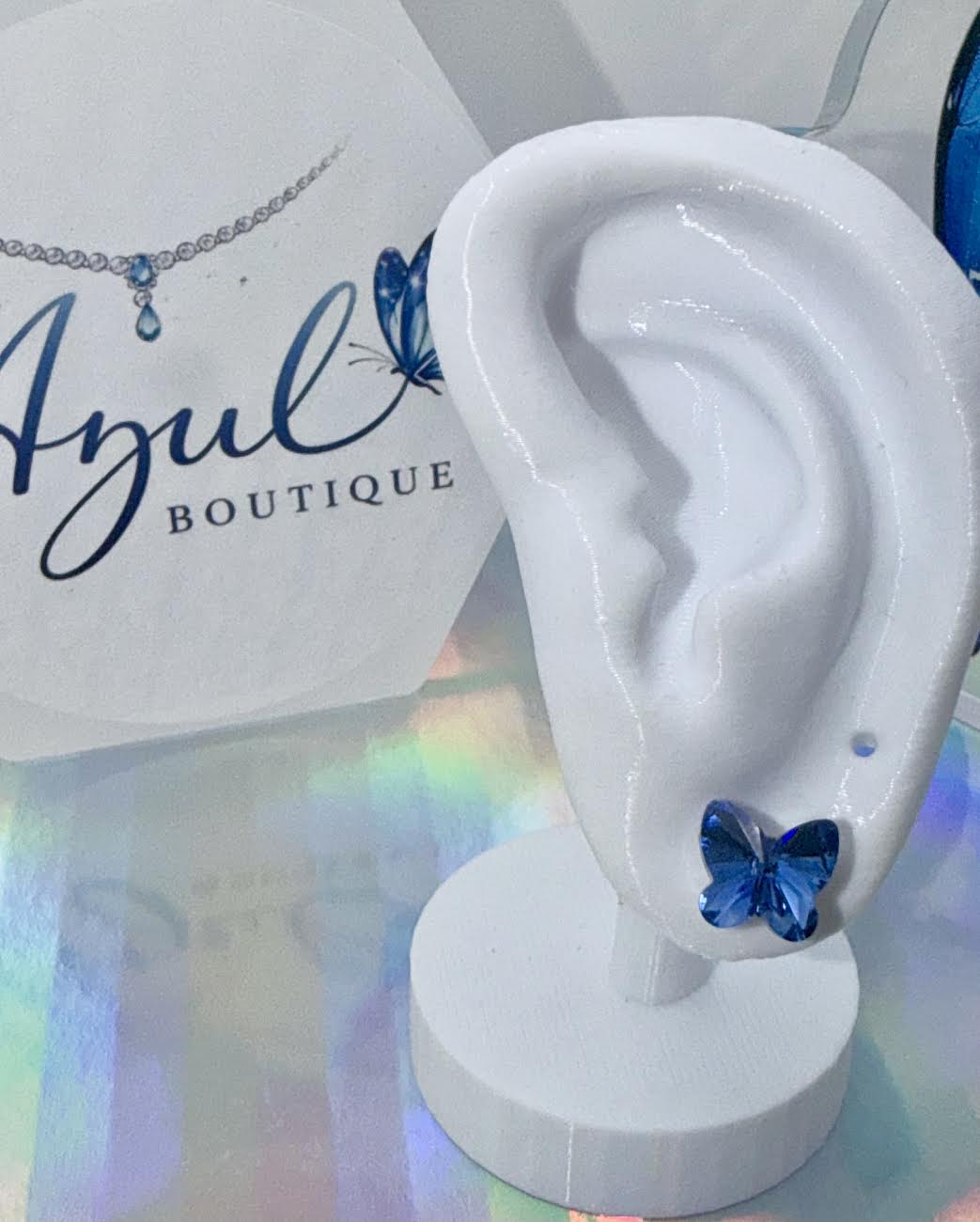 Deep Blue Sea Butterfly studs earrings