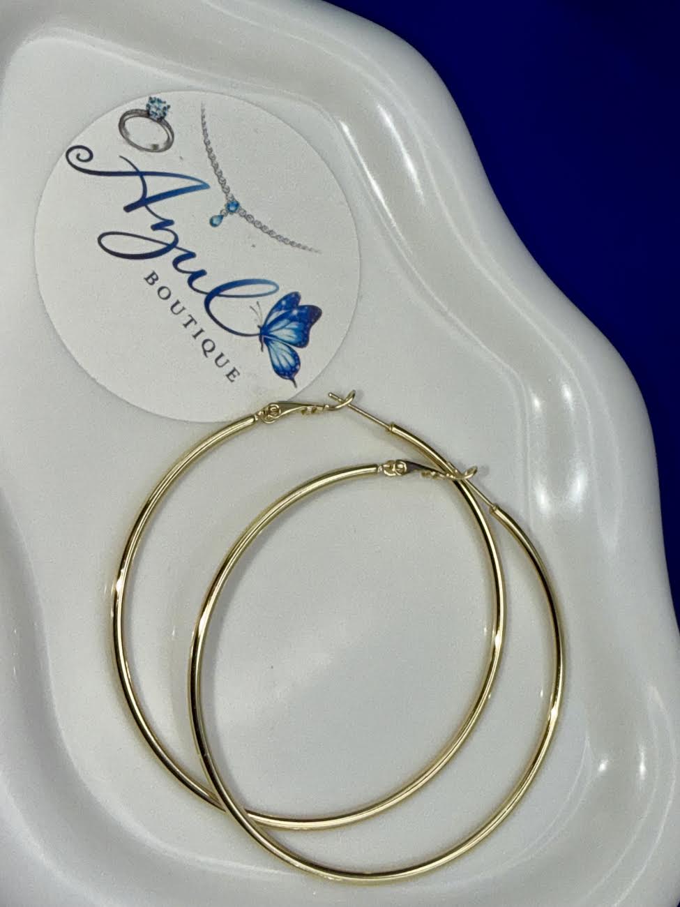 Extra big gold plated hoops