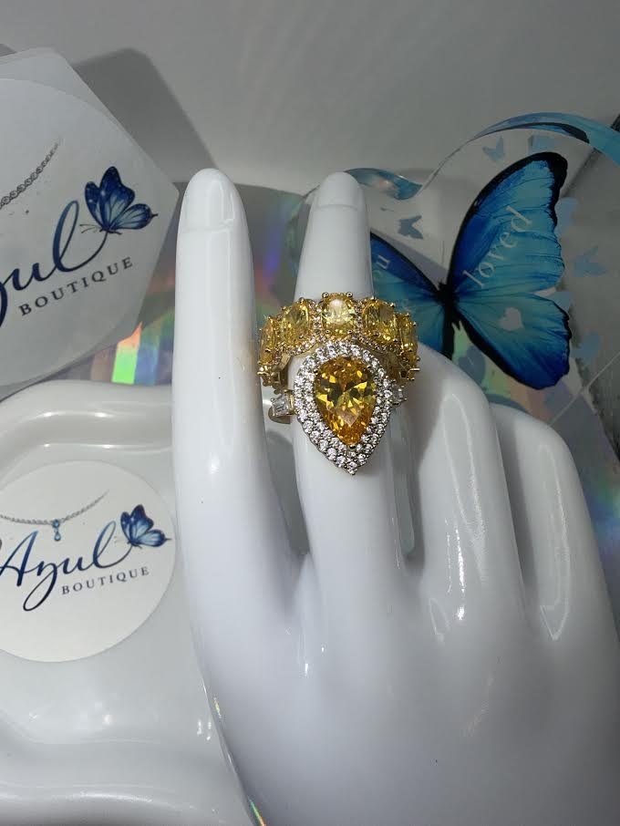 Yellow Princess Ring set