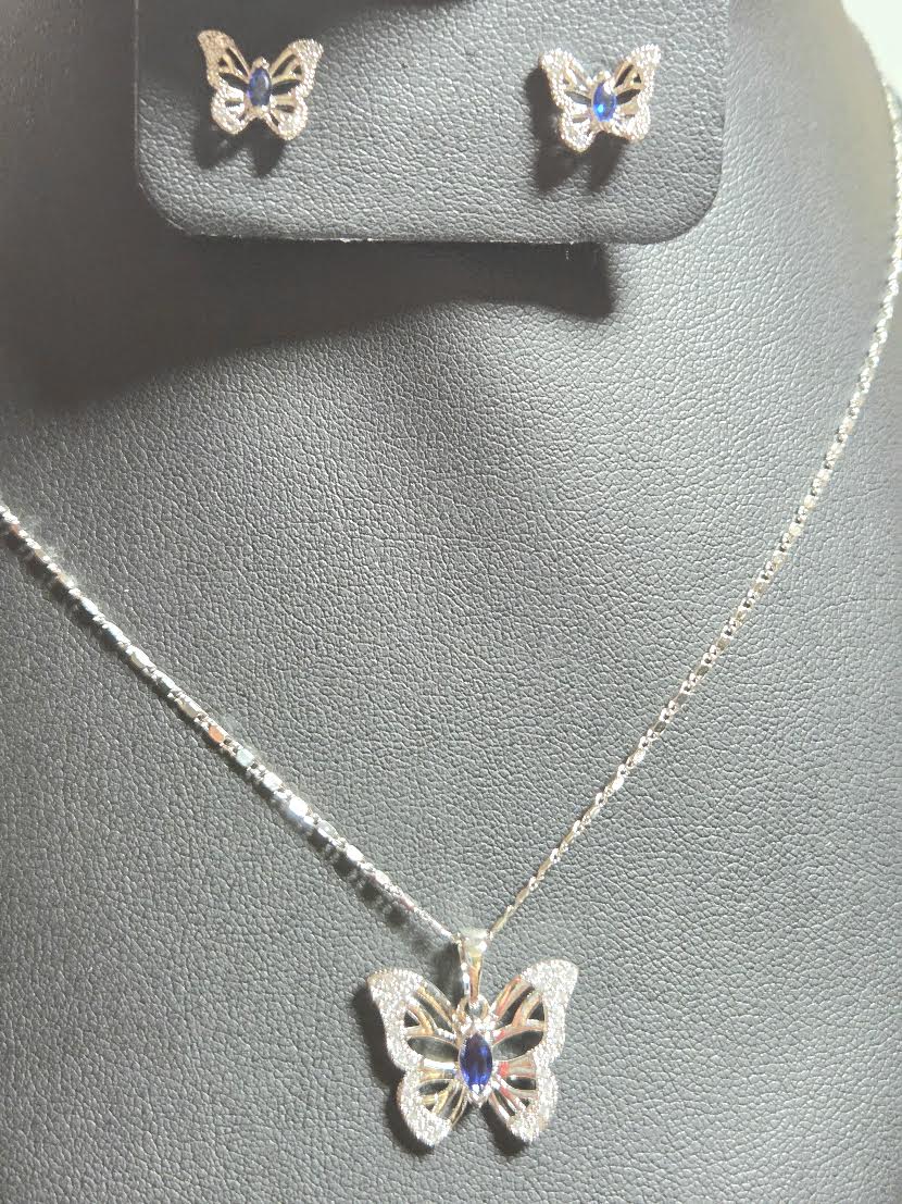 Butterfly silver set