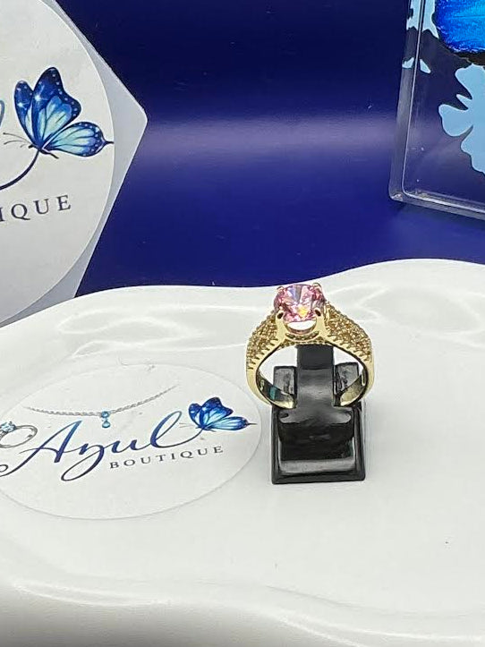 Gold Pink Ring