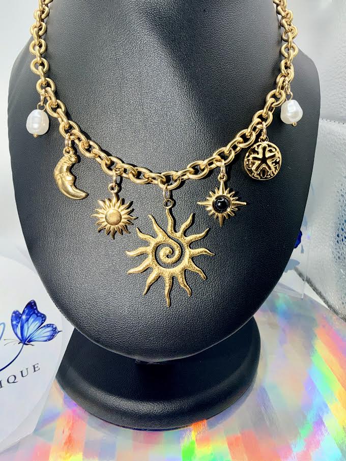 Multi charms necklace