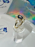 Start black gemstone ring