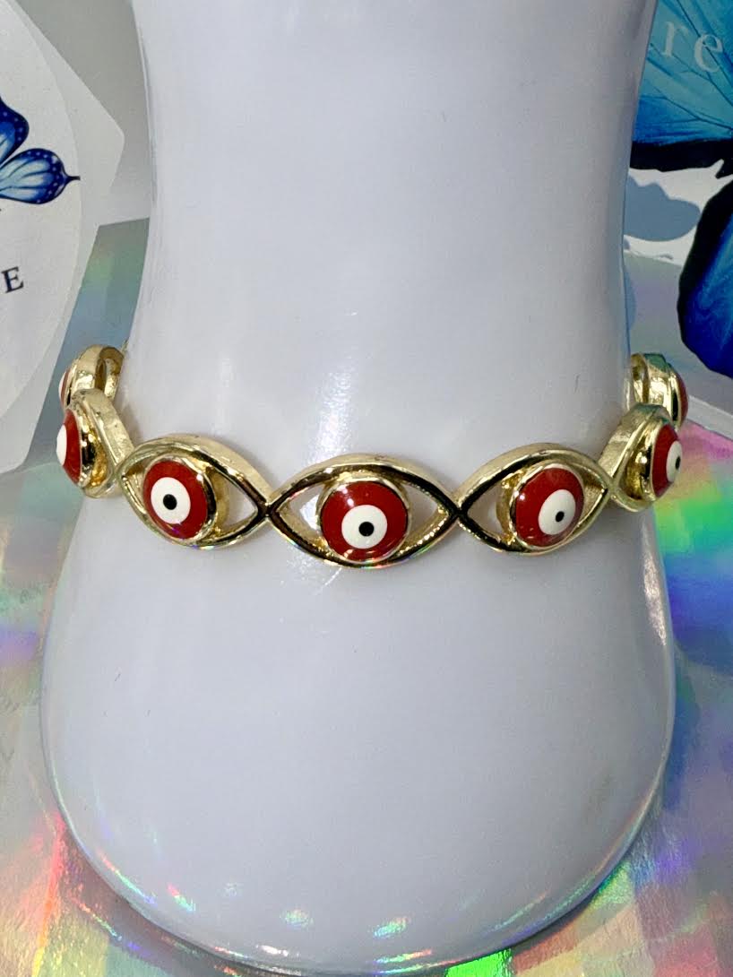 Red eye bangle set
