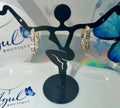 Side heart hoops earrings