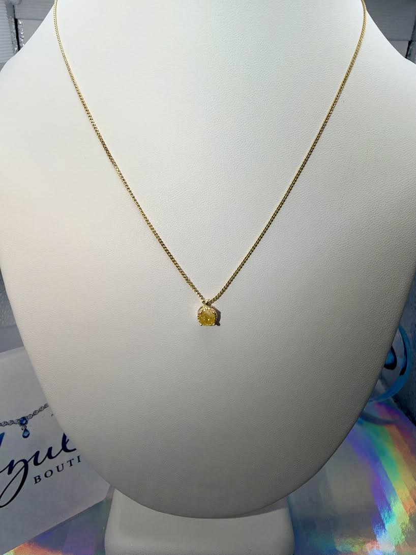 Yellow Dot Necklace