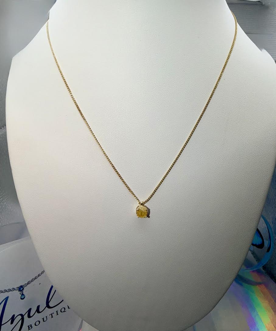 Yellow Dot Necklace