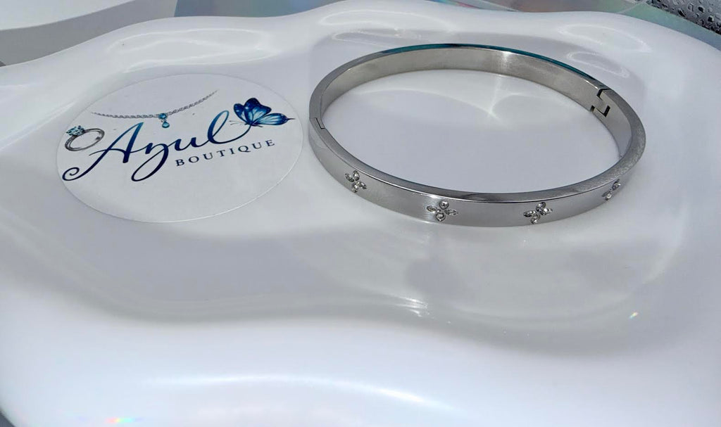 Multicolor Silver bangle set
