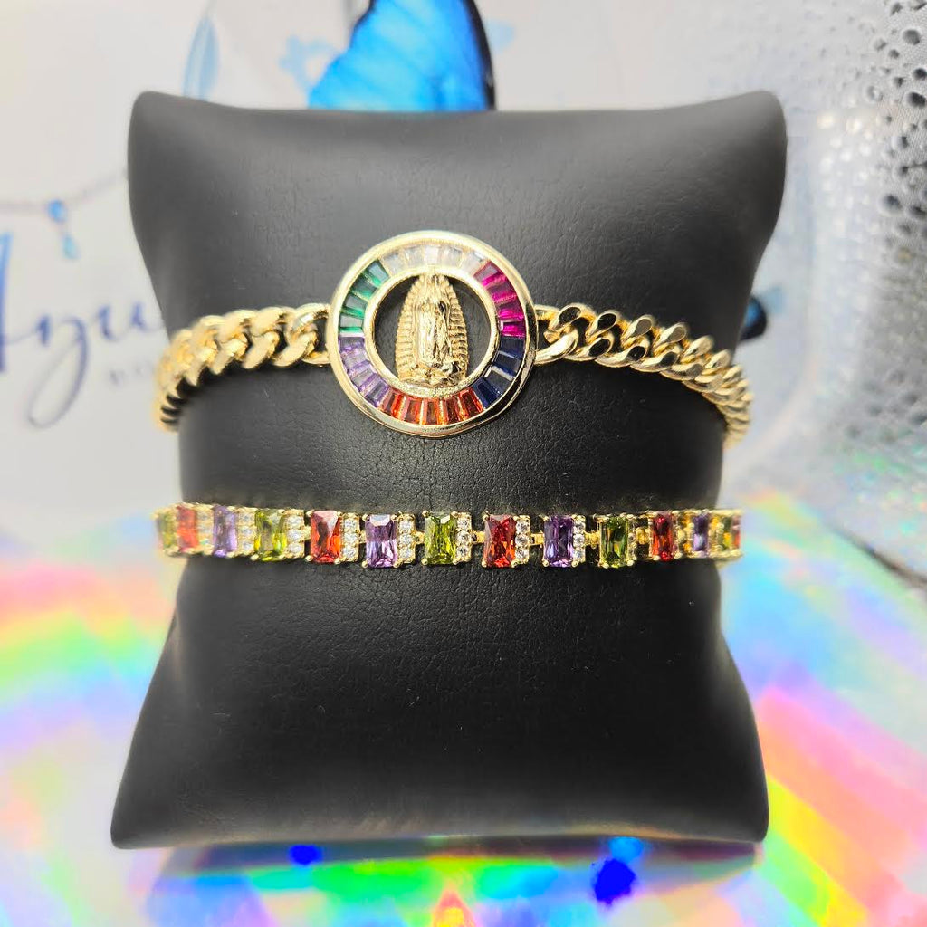 Religious multicolor bracelet set