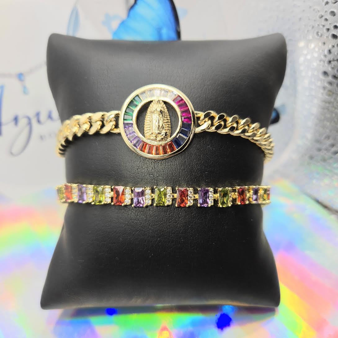 Religious multicolor bracelet set