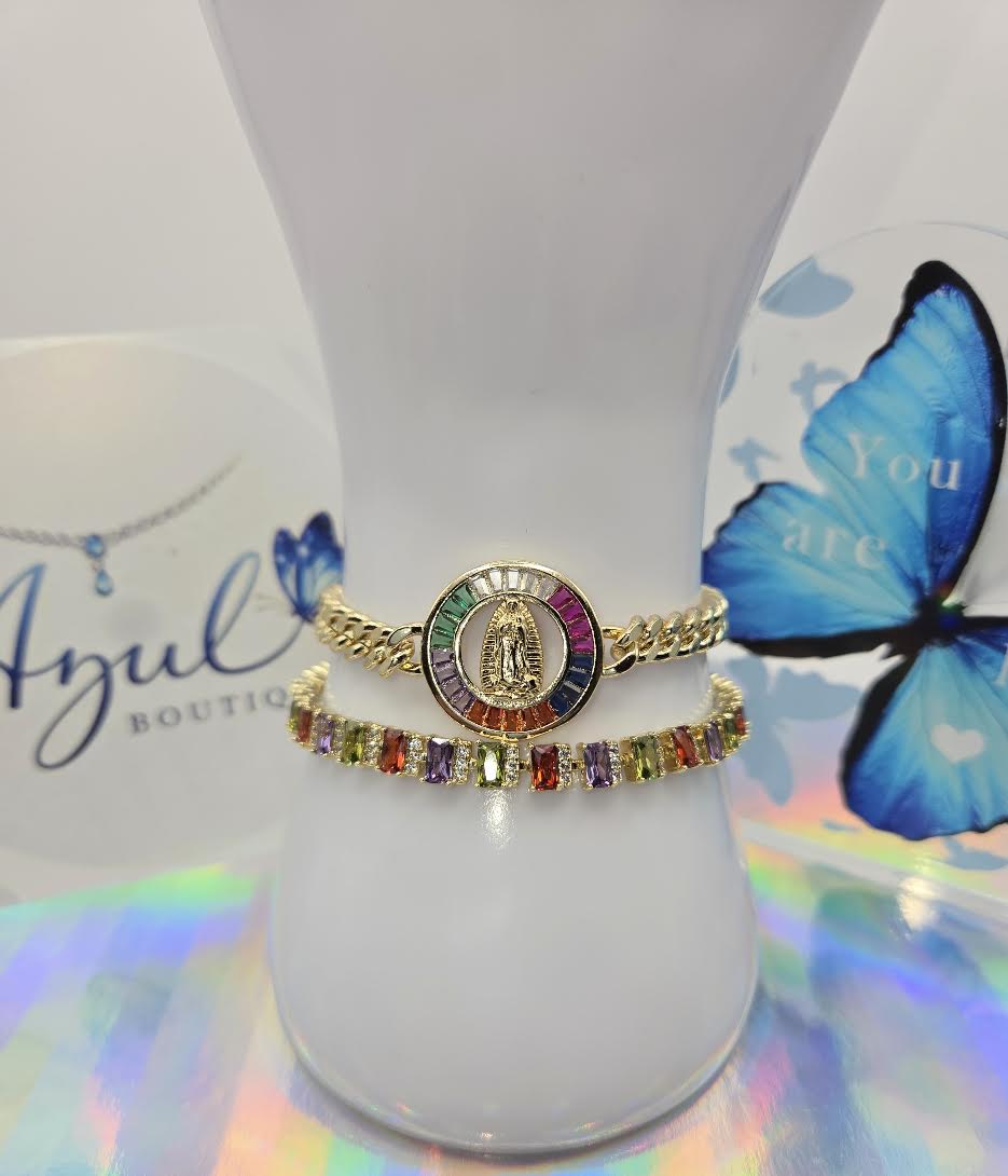 Religious multicolor bracelet set