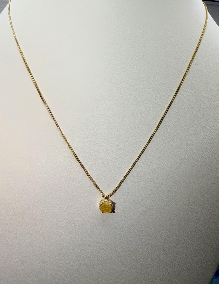 Yellow Dot Necklace