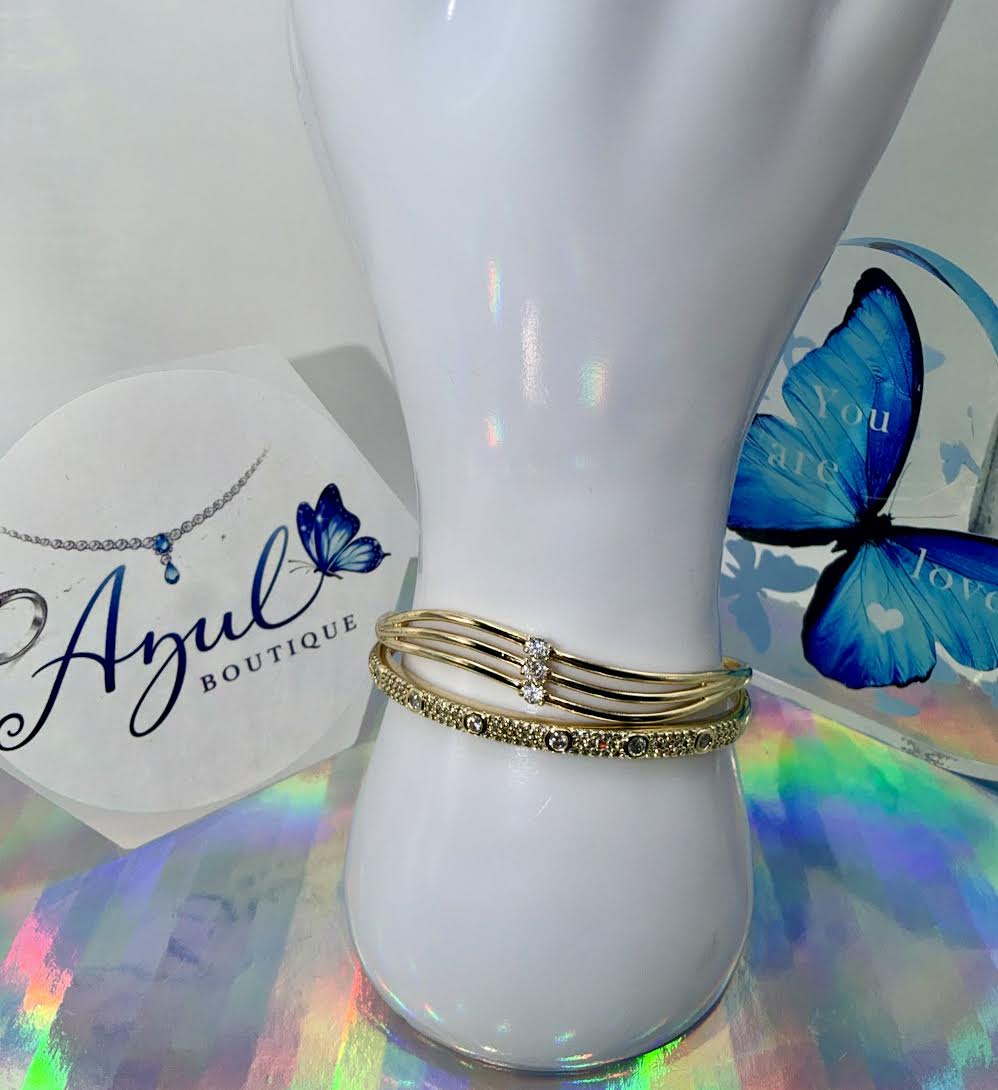 Wavy bangle set