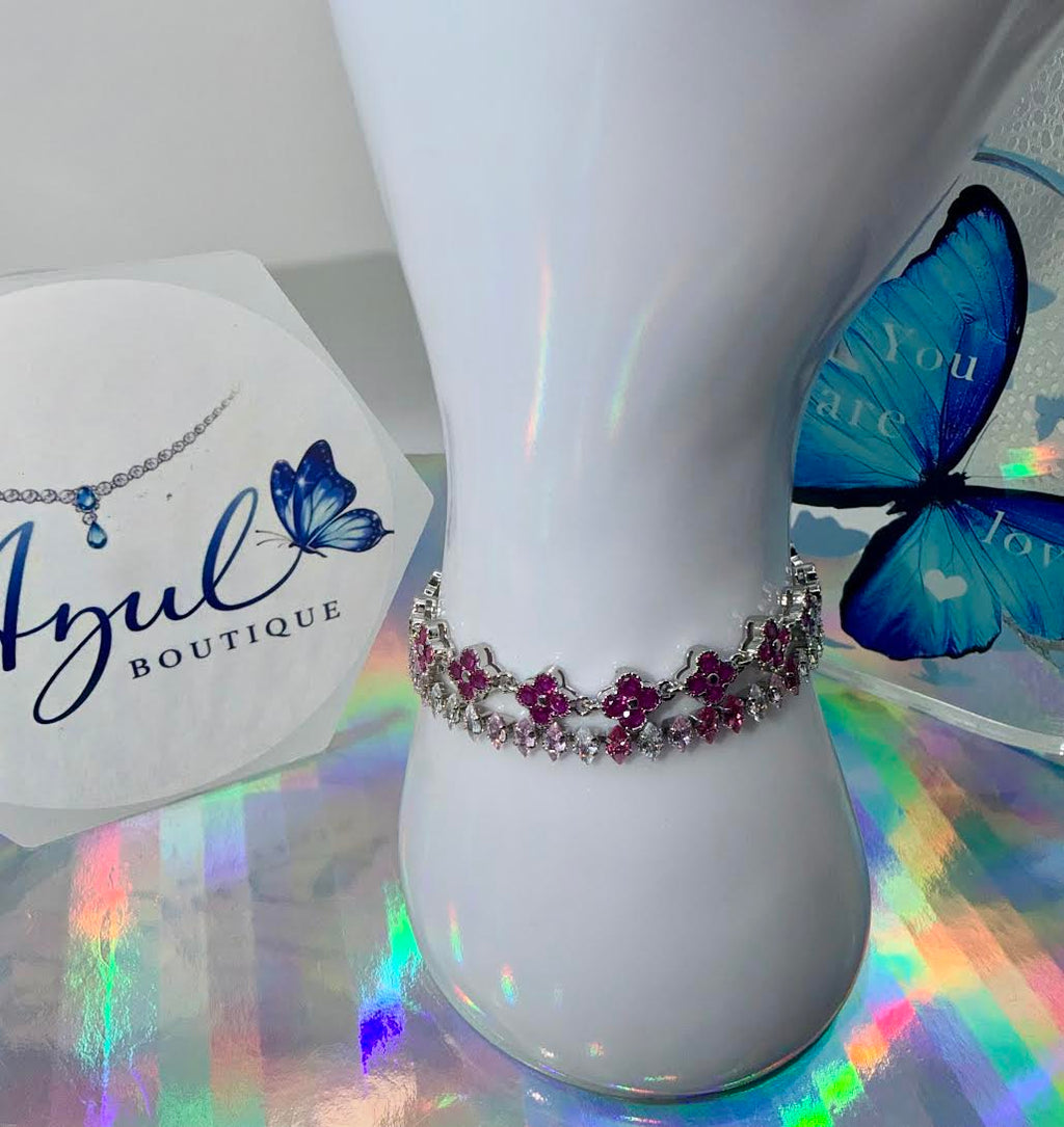 Burgundy/Pink bracelets set