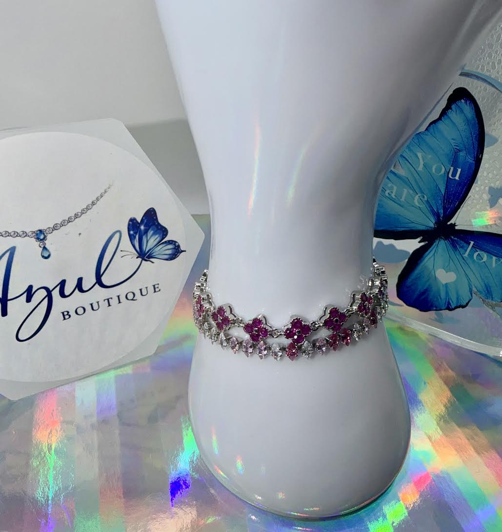 Burgundy/Pink bracelets set