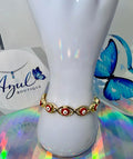 Red eye bangle set