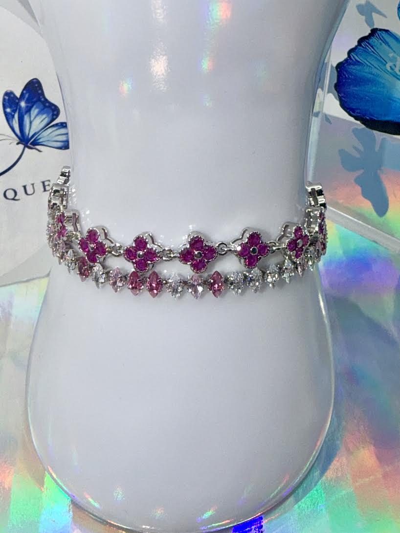 Burgundy/Pink bracelets set
