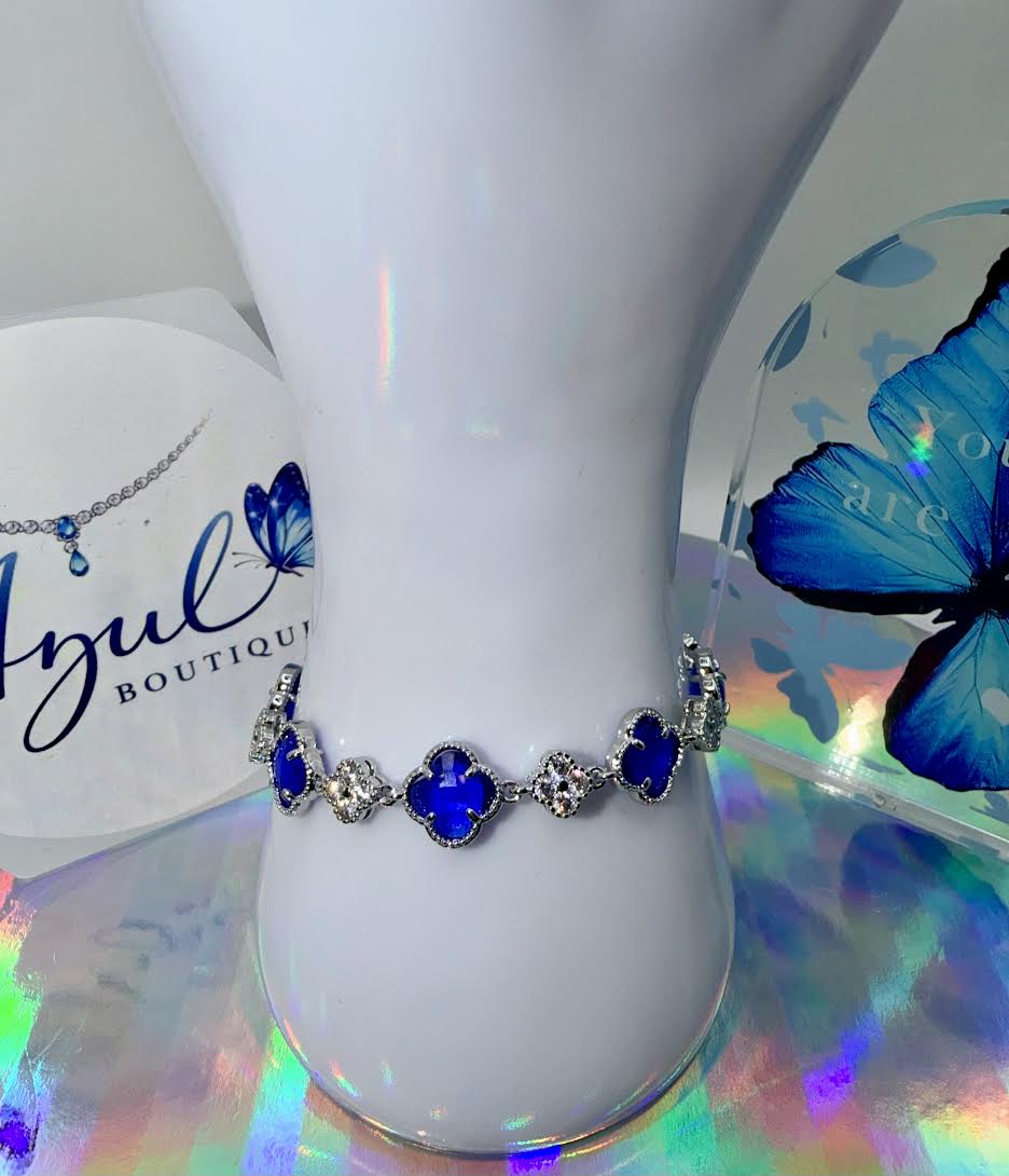 Royal Blue Clover bracelet