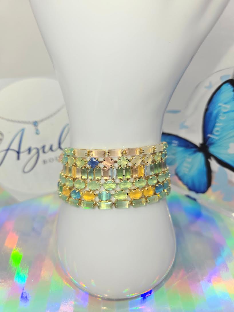 Multi shape pastel color bracelets