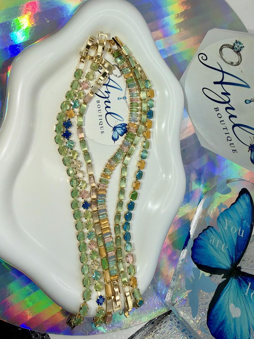 Multi shape pastel color bracelets