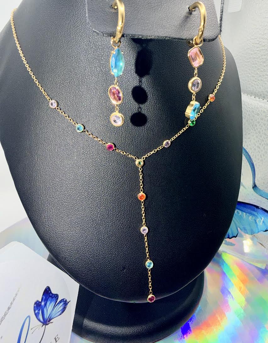 Multicolor gold tone set