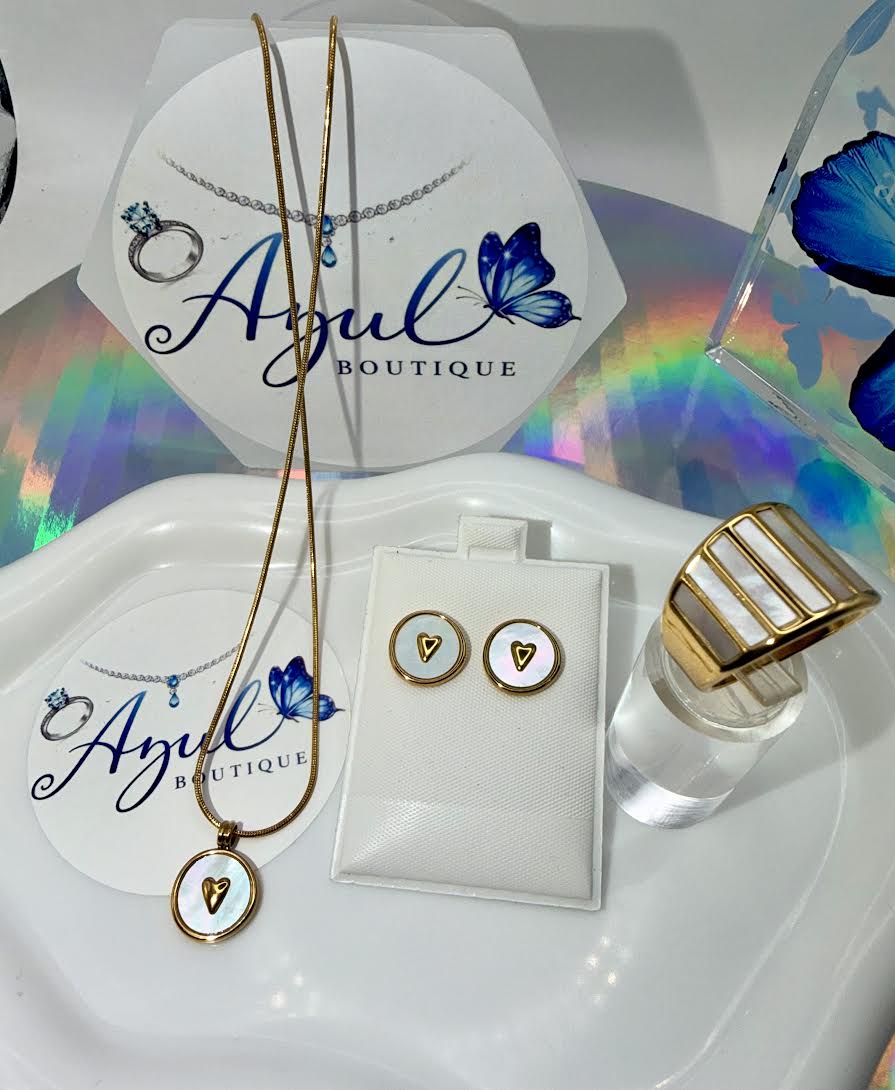 White marble color 3-piece set