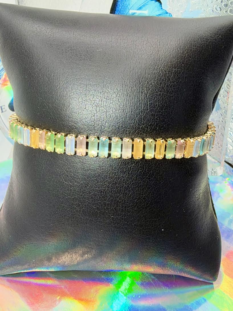 Multi shape pastel color bracelets