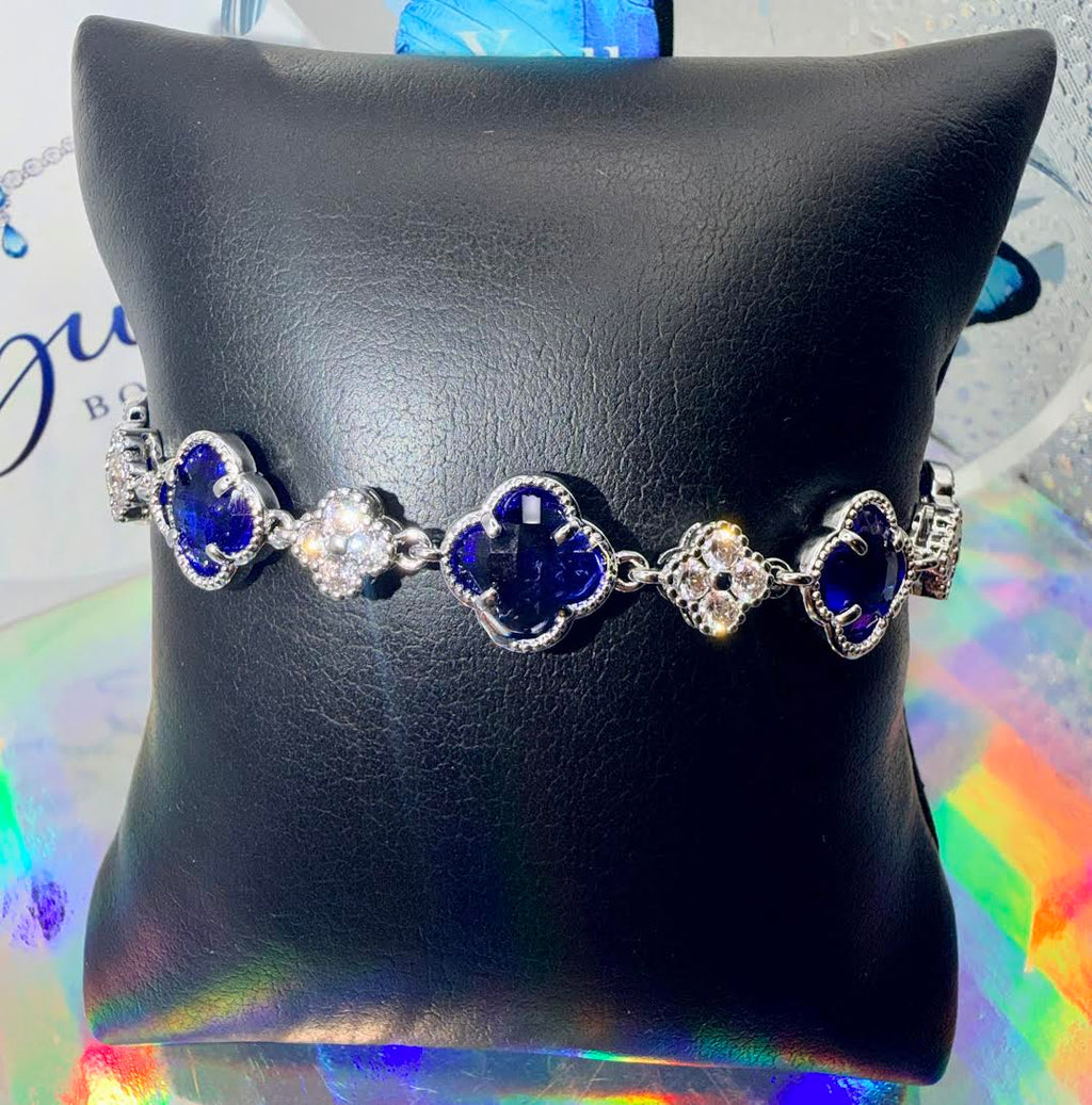 Royal Blue Clover bracelet