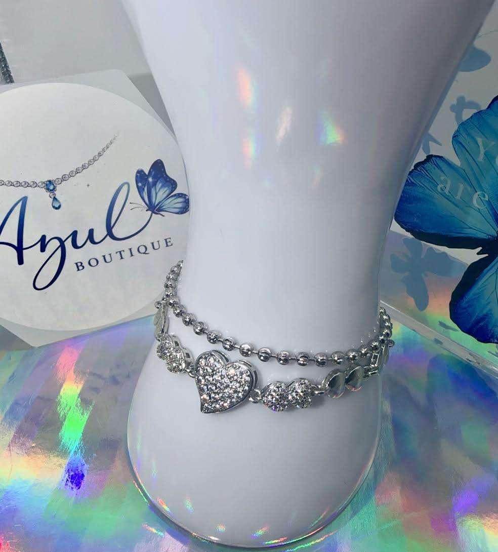 Heart & Beads Bracelet Set