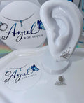 Leafy Silver studs earrings