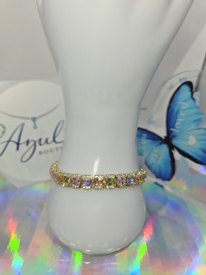 Square pastel multicolor bracelets