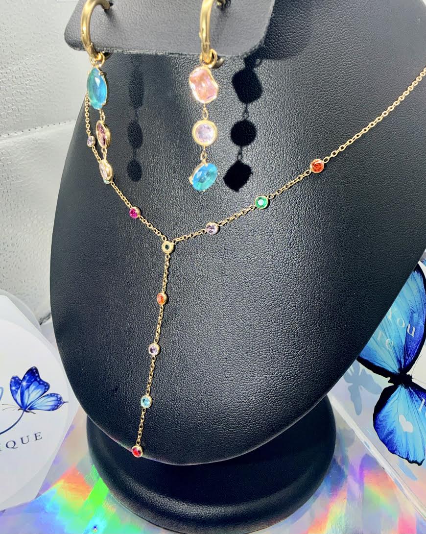Multicolor gold tone set