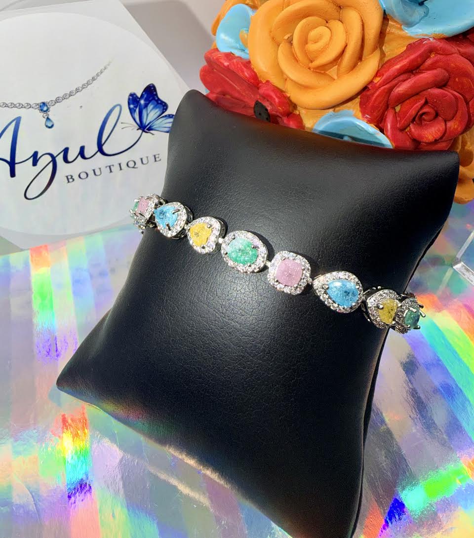 Multi shape jelly colors bracelet